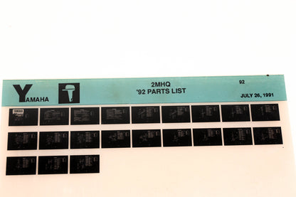 OEM Yamaha LB024-22 1992 2MHQ Parts List Microfiche