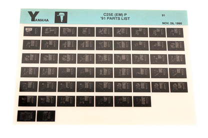 OEM Yamaha LB024-23 1991 C25E (EM) P Parts List Microfiche