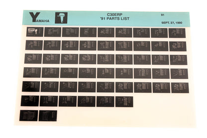 OEM Yamaha LB024-24 1991 C30ERP Parts List Microfiche