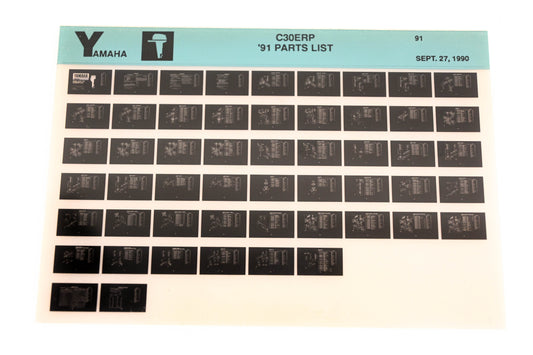 OEM Yamaha LB024-24 1991 C30ERP Parts List Microfiche