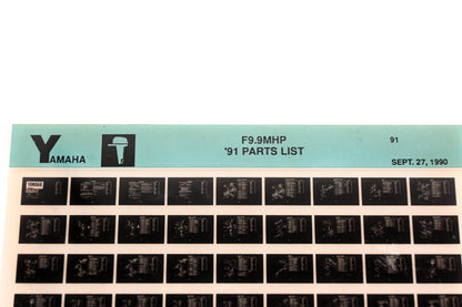 OEM Yamaha LB024-26 1991 F9.9MHP Parts List Microfiche