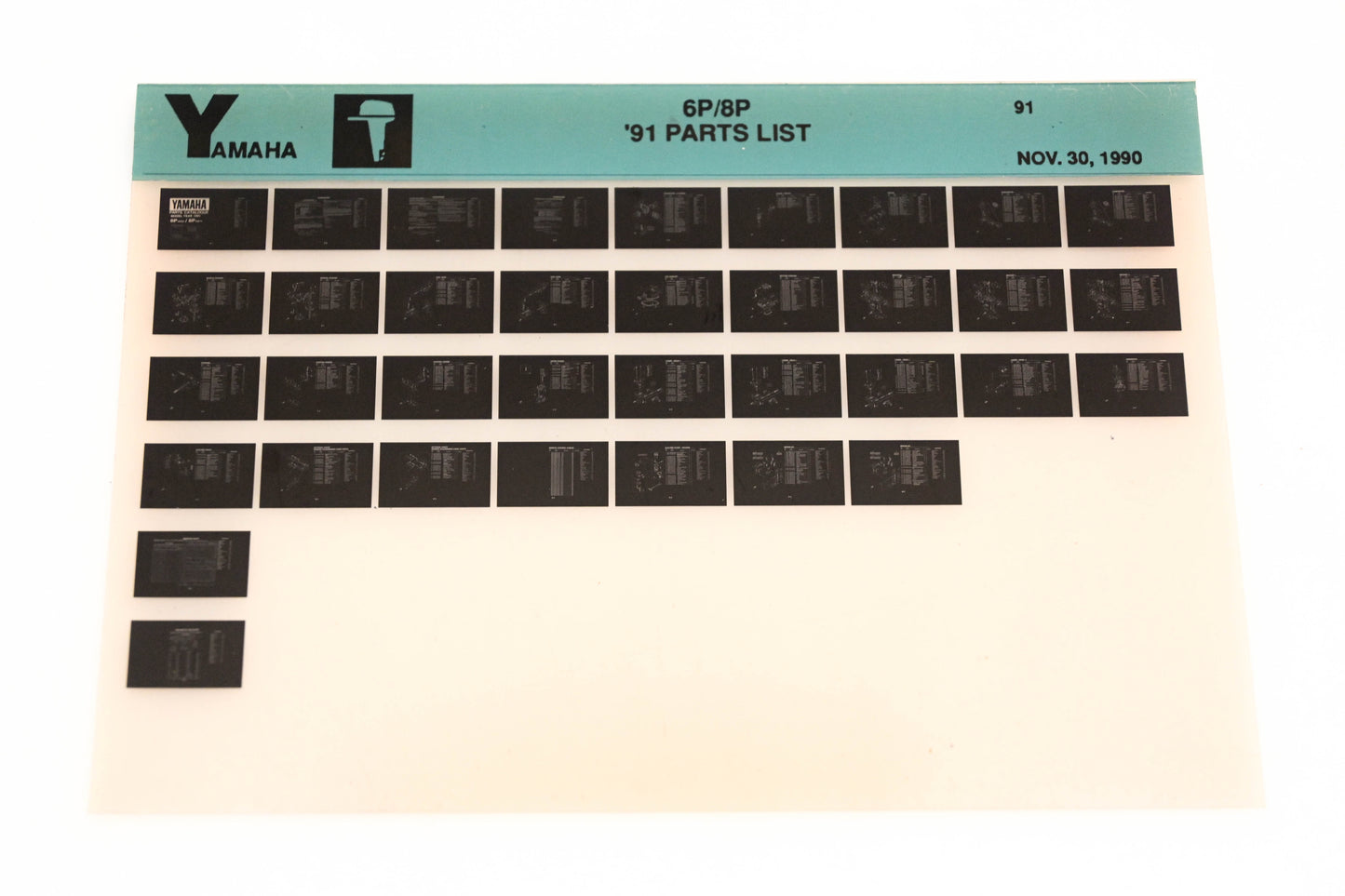 OEM Yamaha LB024-27 1991 6P/8P Parts List Microfiche