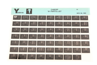 OEM Yamaha LB024-28 1991 C40ERP Parts List Microfiche