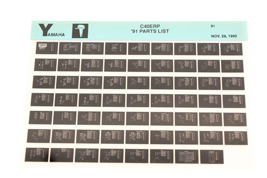 OEM Yamaha LB024-28 1991 C40ERP Parts List Microfiche