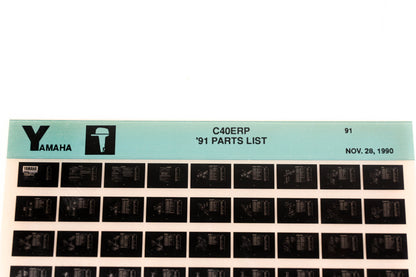OEM Yamaha LB024-28 1991 C40ERP Parts List Microfiche
