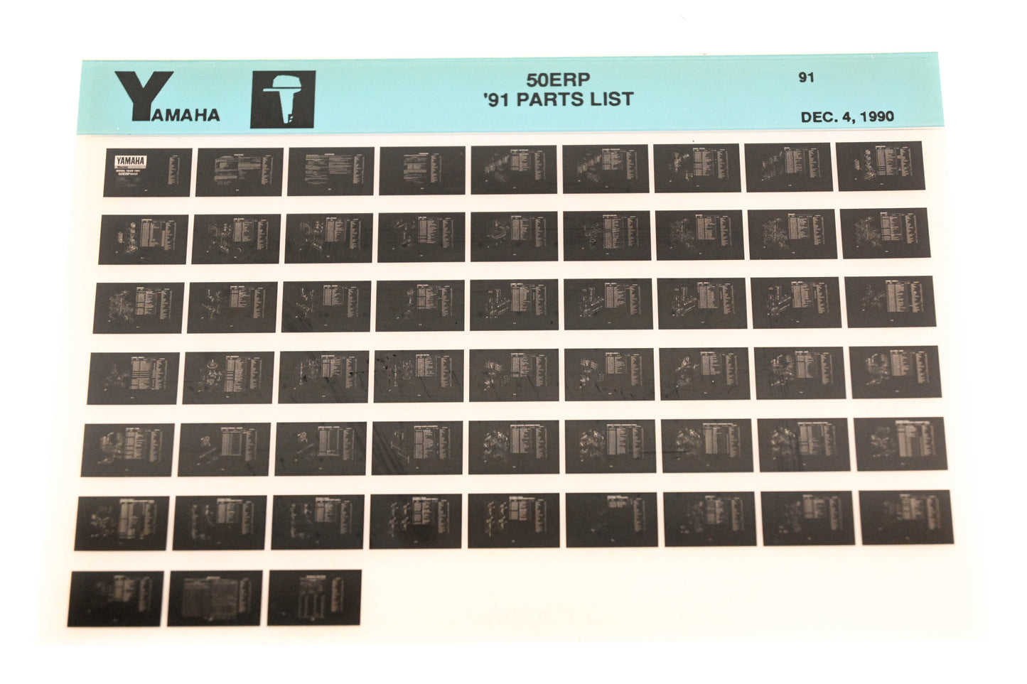 OEM Yamaha LB024-29 1991 50ERP Parts List Microfiche