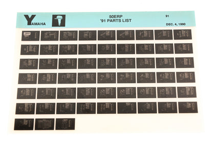 OEM Yamaha LB024-29 1991 50ERP Parts List Microfiche