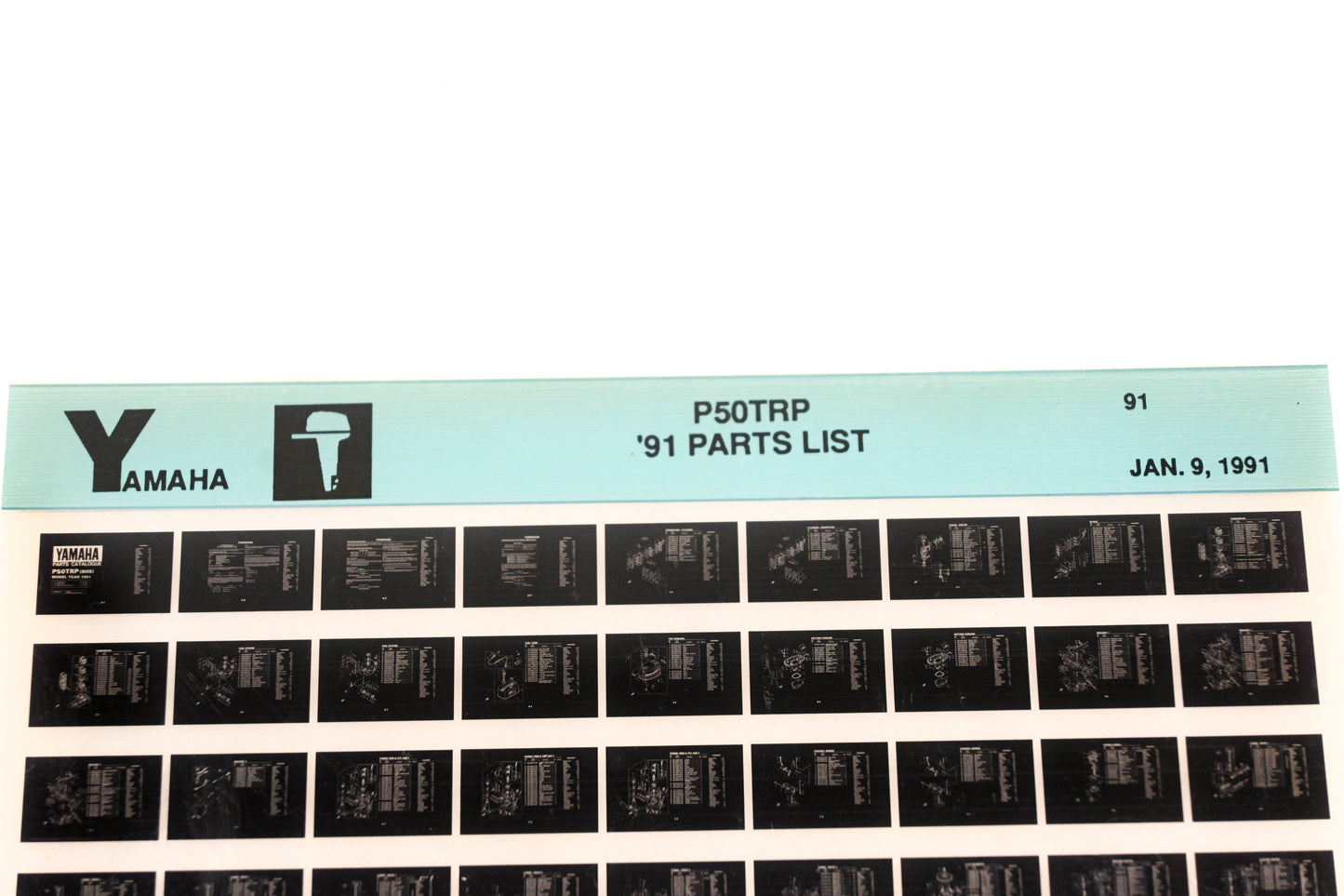 OEM Yamaha LB024-31 1991 P50TRP Parts List Microfiche