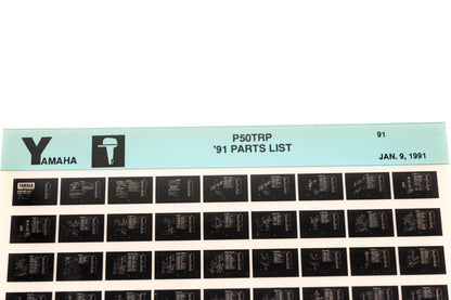 OEM Yamaha LB024-31 1991 P50TRP Parts List Microfiche