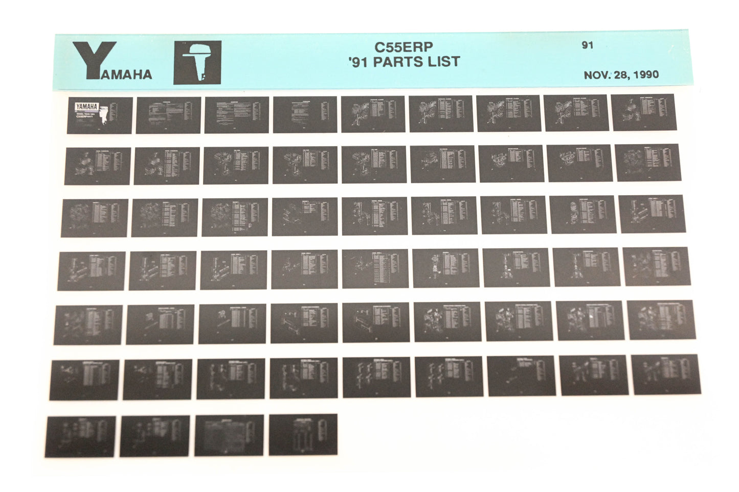 OEM Yamaha LB024-32 1991 C55ERP Parts List Microfiche