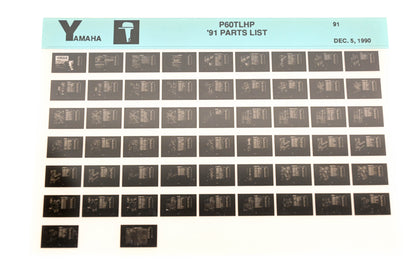 OEM Yamaha LB024-33 1991 P60TLHP Parts List Microfiche