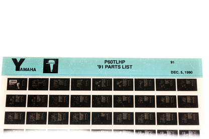 OEM Yamaha LB024-33 1991 P60TLHP Parts List Microfiche