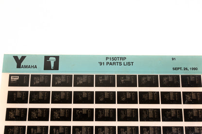 OEM Yamaha LB024-35 1991 P150TRP Parts List Microfiche