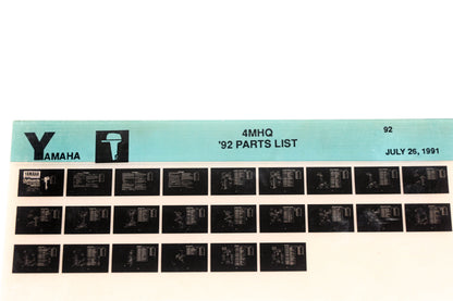OEM Yamaha LB024-37 1992 4MHQ Parts List Microfiche