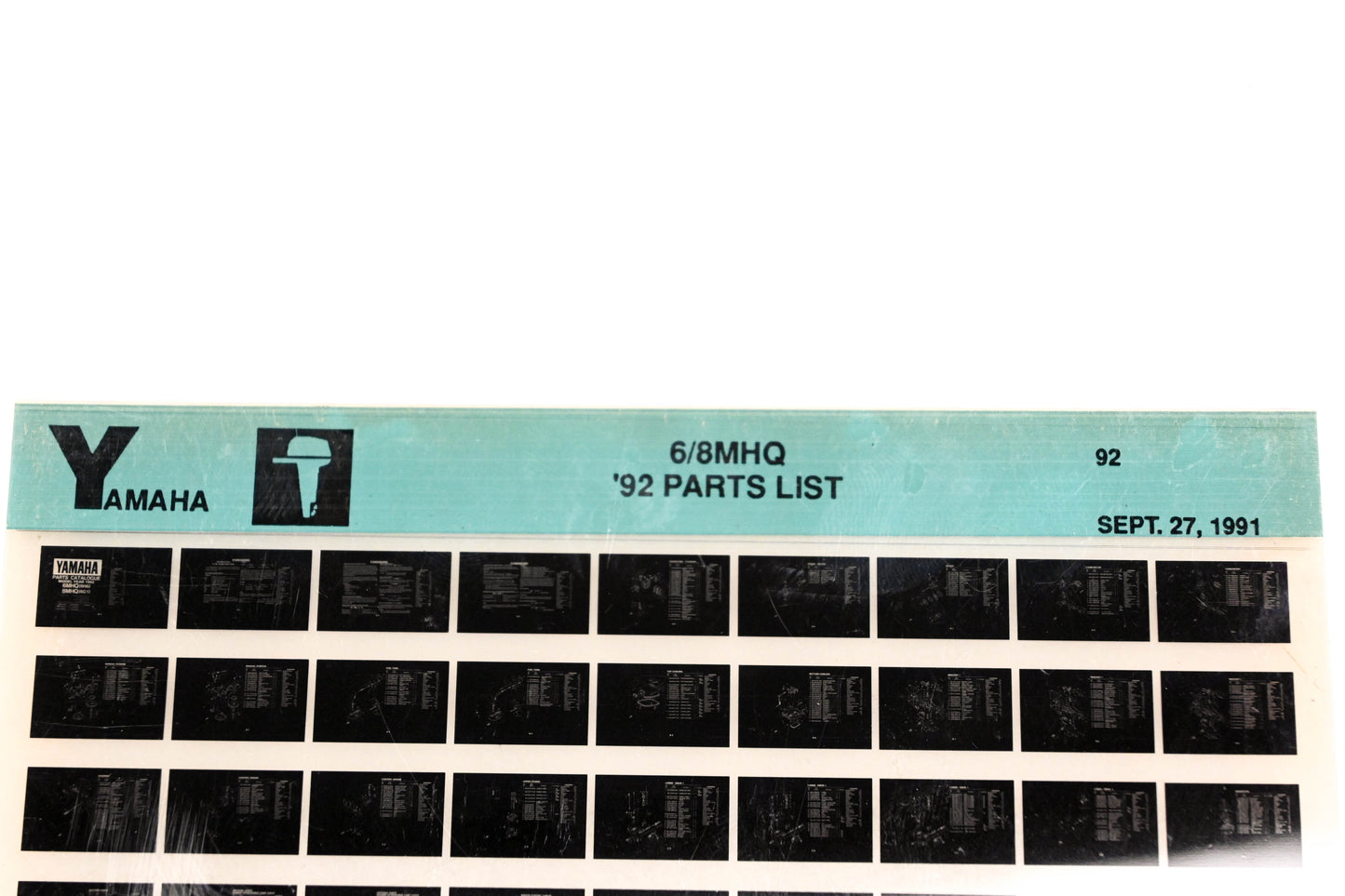 OEM Yamaha LB024-38 1992 6/8MHQ Parts List Microfiche