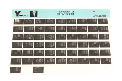 OEM Yamaha LB024-40 1992 T9.9(EH/ER)Q Parts List Microfiche