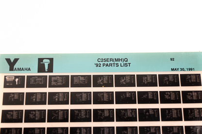 OEM Yamaha LB024-43 1992 C25ER(MH)Q Parts List Microfiche