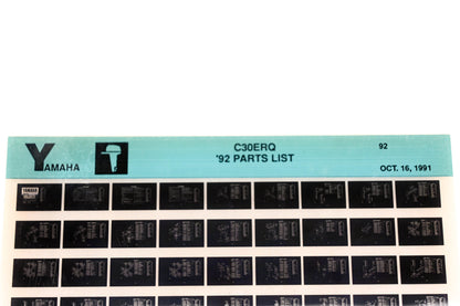 OEM Yamaha LB024-44 1992 C30ERQ Parts List Microfiche