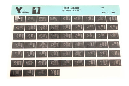 OEM Yamaha LB024-45 1992 30MHQ/ERQ Parts List Microfiche