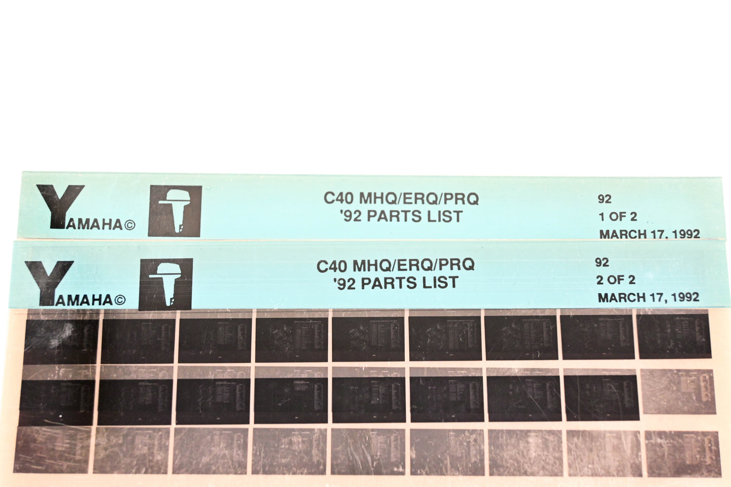 OEM Yamaha LB024-46 1992 C40 MHQ/ERQ/PRQ Parts List Microfiche Lot