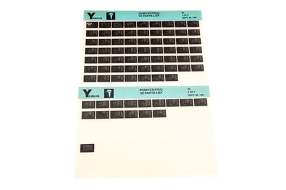 OEM Yamaha LB024-47 1992 40(MH/ER/PR)Q Parts List Microfiche Lot
