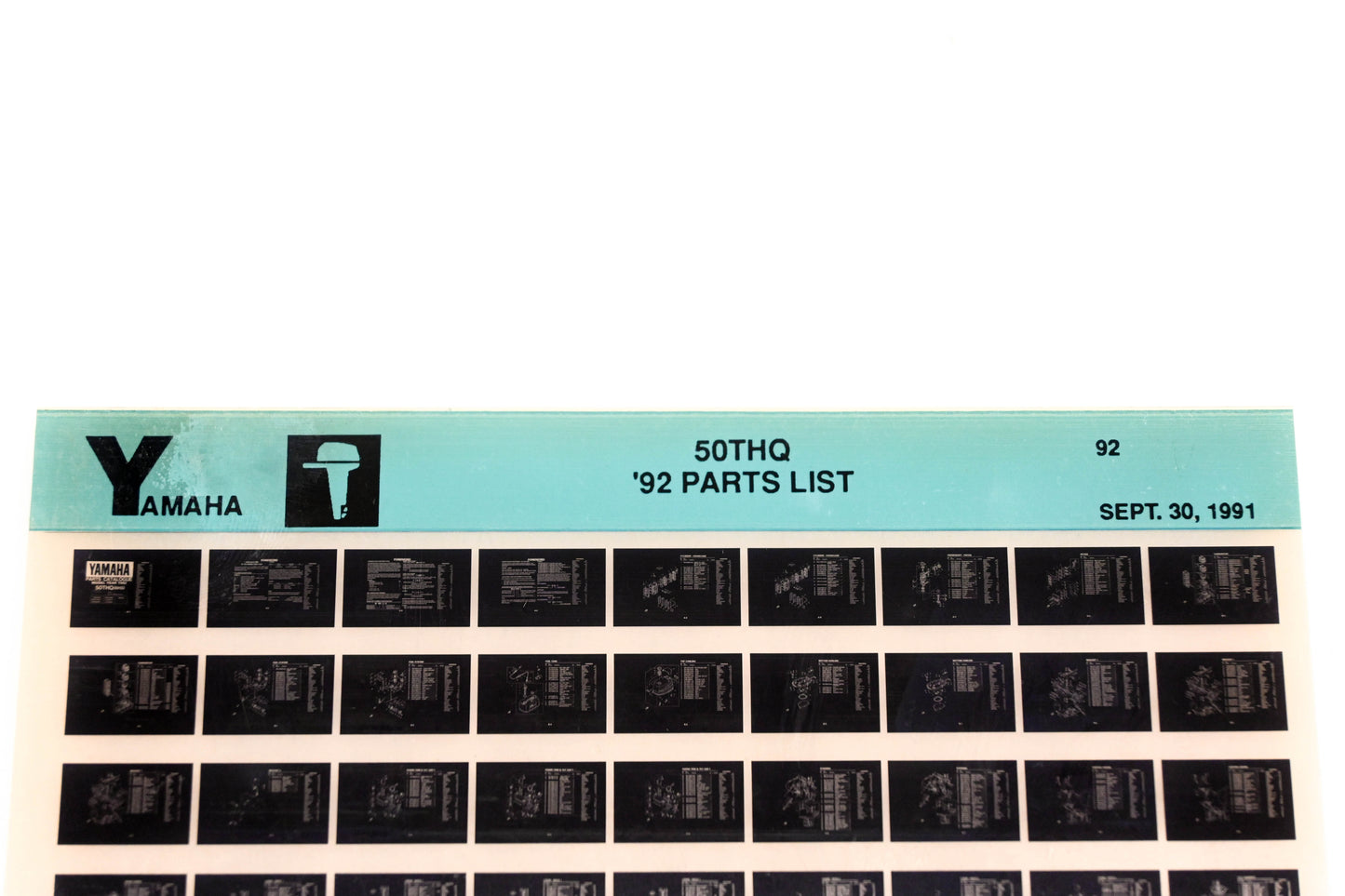 OEM Yamaha LB024-49 1992 50THQ Parts List Microfiche