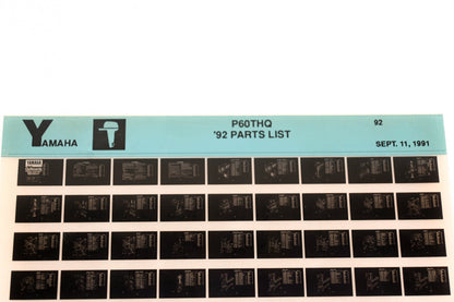 OEM Yamaha LB024-51 1992 P60THQ Parts List Microfiche