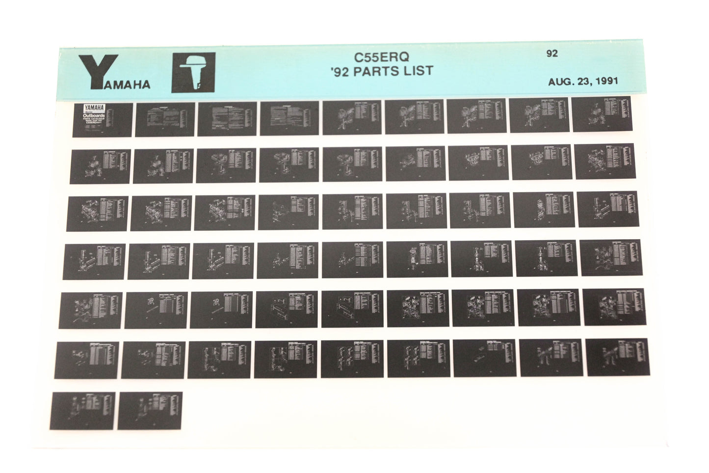 OEM Yamaha LB024-52 1992 C55ERQ Parts List Microfiche