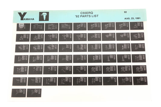 OEM Yamaha LB024-52 1992 C55ERQ Parts List Microfiche