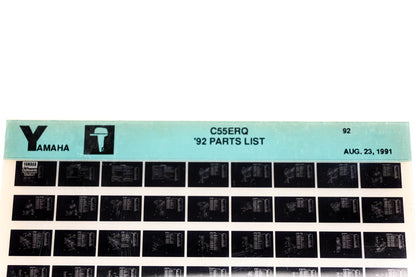 OEM Yamaha LB024-52 1992 C55ERQ Parts List Microfiche