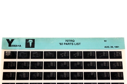 OEM Yamaha LB024-53 1992 70TRQ Part List Microfiche