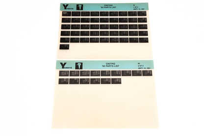OEM Yamaha LB024-54 1992 C85TRQ Parts List Microfiche Lot