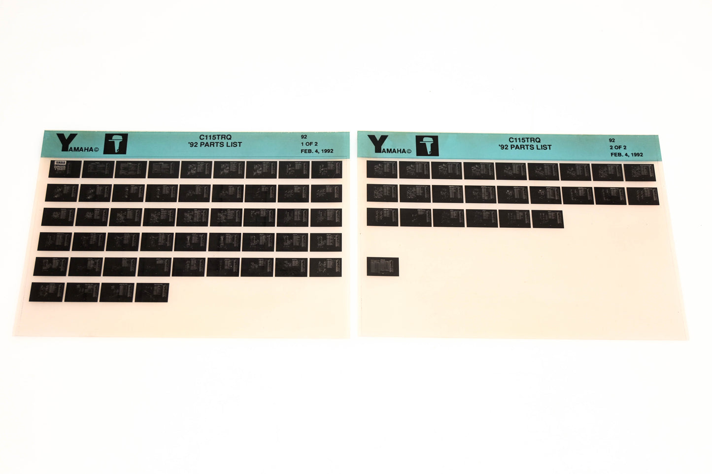OEM Yamaha LB024-57 1992 C115TRQ Parts List Microfiche Lot
