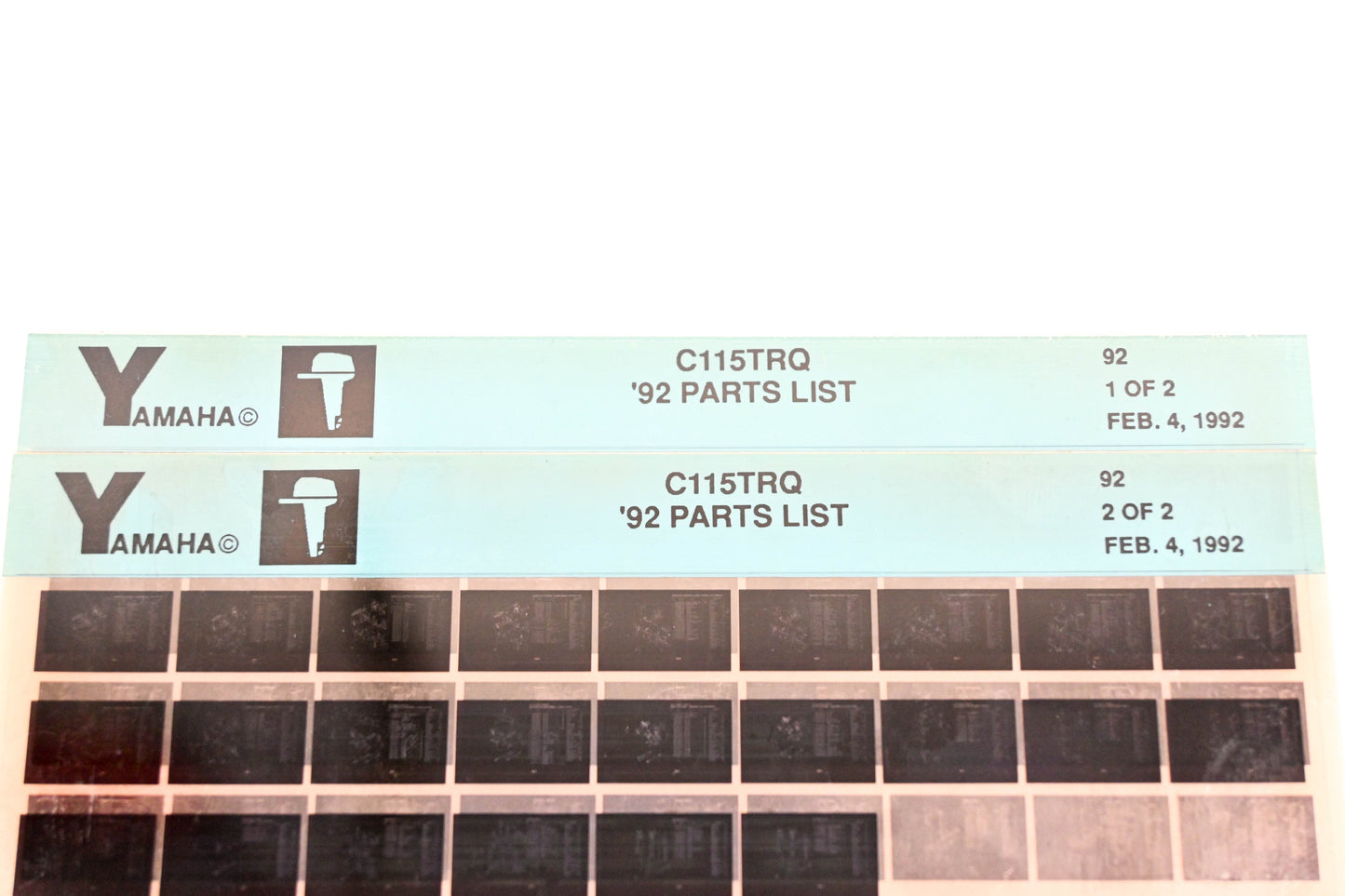 OEM Yamaha LB024-57 1992 C115TRQ Parts List Microfiche Lot