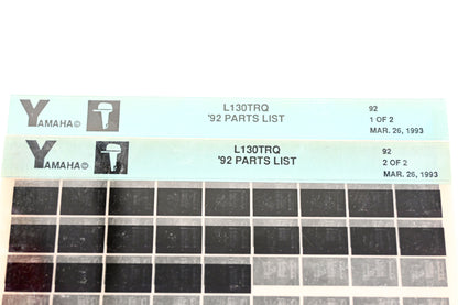 OEM Yamaha LB024-58 1992 L130TRQ Parts List Microfiche Lot