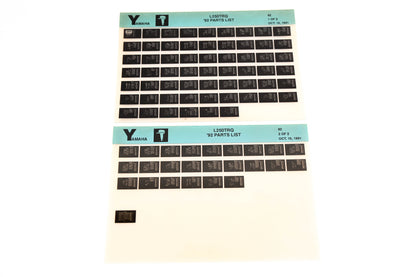 OEM Yamaha LB024-60 1992 L250TRQ Parts List Microfiche Lot