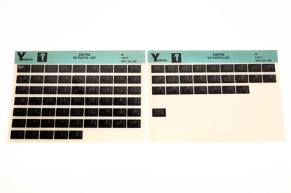 OEM Yamaha LB024-61 1992 250TRQ Parts List Microfiche Lot