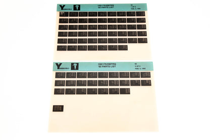 OEM Yamaha YN005-18 1992 150/175/200TRQ Parts List Microfiche Lot
