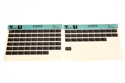 OEM Yamaha YN005-18 1992 150/175/200TRQ Parts List Microfiche Lot