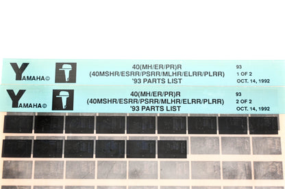 OEM Yamaha YN005-19 1993 40(MH/ER/PR)R (40MSHR/ESRR) Parts List Microfiche Lot