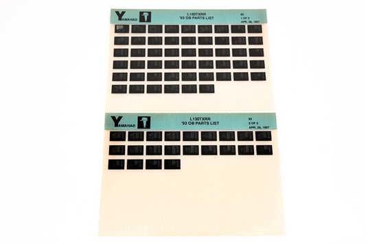 OEM Yamaha YN005-21 1993 L130TXRR Outboard Parts List Microfiche Lot