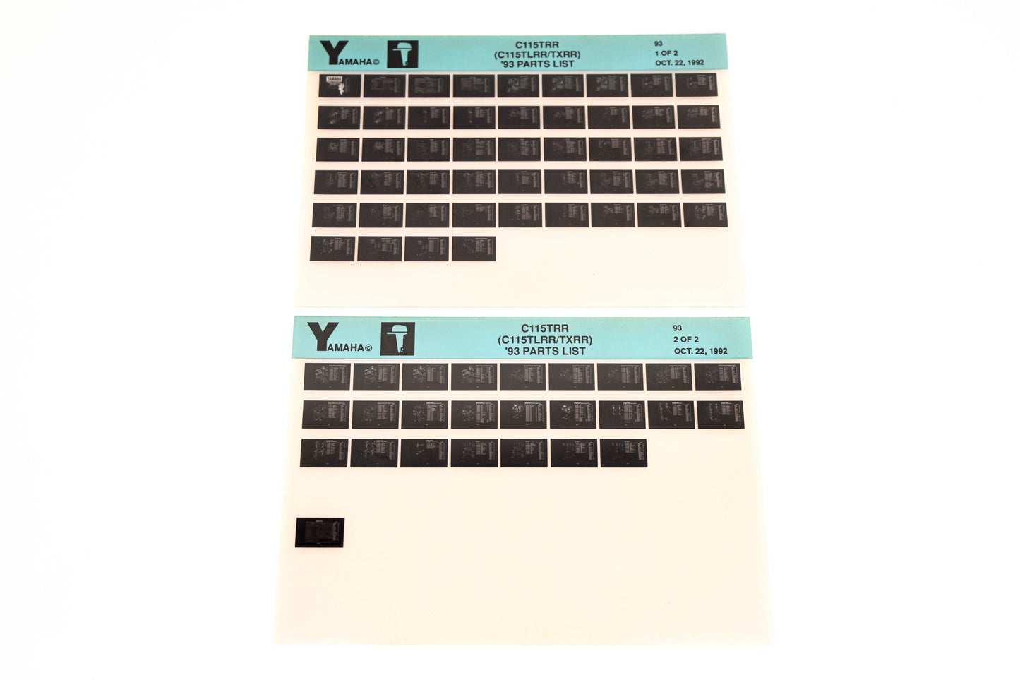 OEM Yamaha YN005-23 1993 C115TRR (C115TLRR/TXRR) Parts List Microfiche Lot