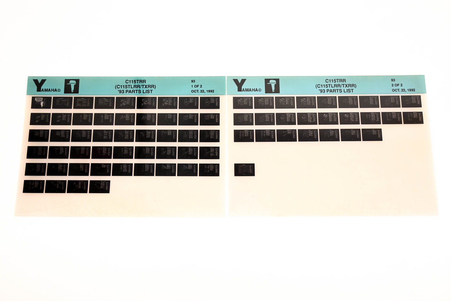 OEM Yamaha YN005-23 1993 C115TRR (C115TLRR/TXRR) Parts List Microfiche Lot