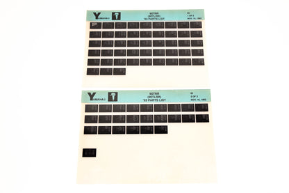 OEM Yamaha YN005-26 1993 90TRR (90TLRR) Parts List Microfiche Lot