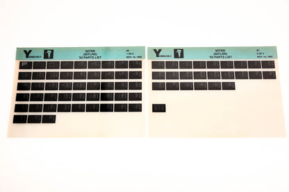 OEM Yamaha YN005-26 1993 90TRR (90TLRR) Parts List Microfiche Lot