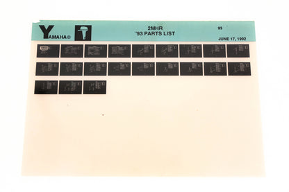 OEM Yamaha YN005-27 1993 2MHR Parts List Microfiche