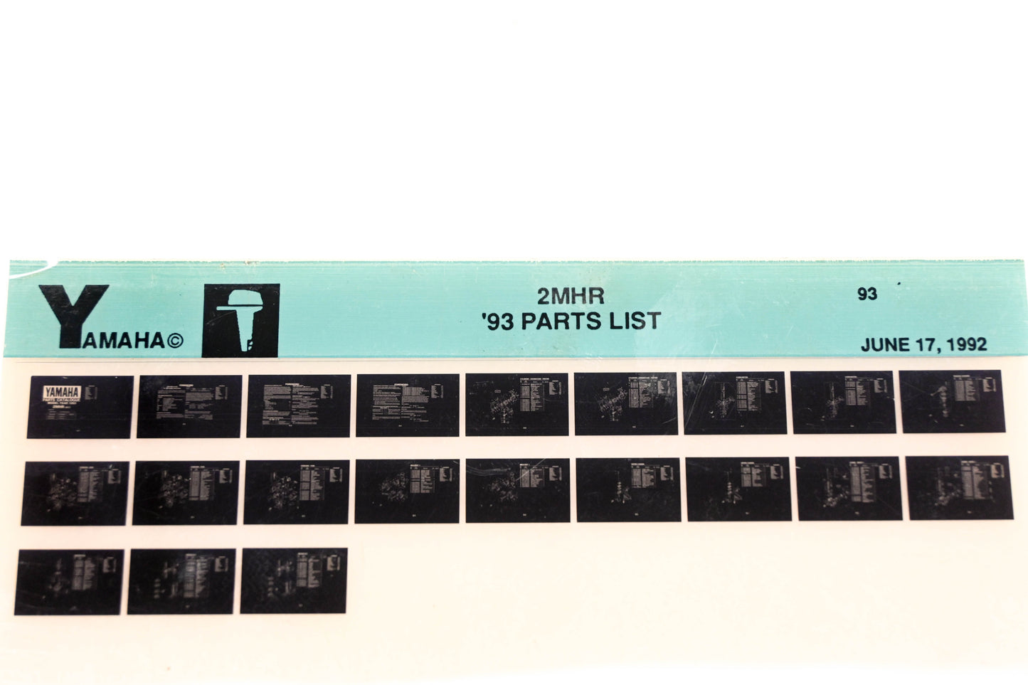OEM Yamaha YN005-27 1993 2MHR Parts List Microfiche