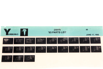 OEM Yamaha YN005-27 1993 2MHR Parts List Microfiche