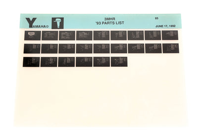 OEM Yamaha YN005-28 1993 3MHR Parts List Microfiche