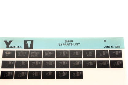 OEM Yamaha YN005-28 1993 3MHR Parts List Microfiche